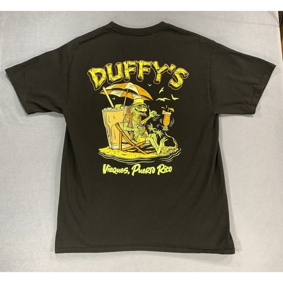 The Unbranded Brand Other - Costa Rica Pura Vida Iguana T-Shirt Black Souvenir Tourist Mens Sz Medium